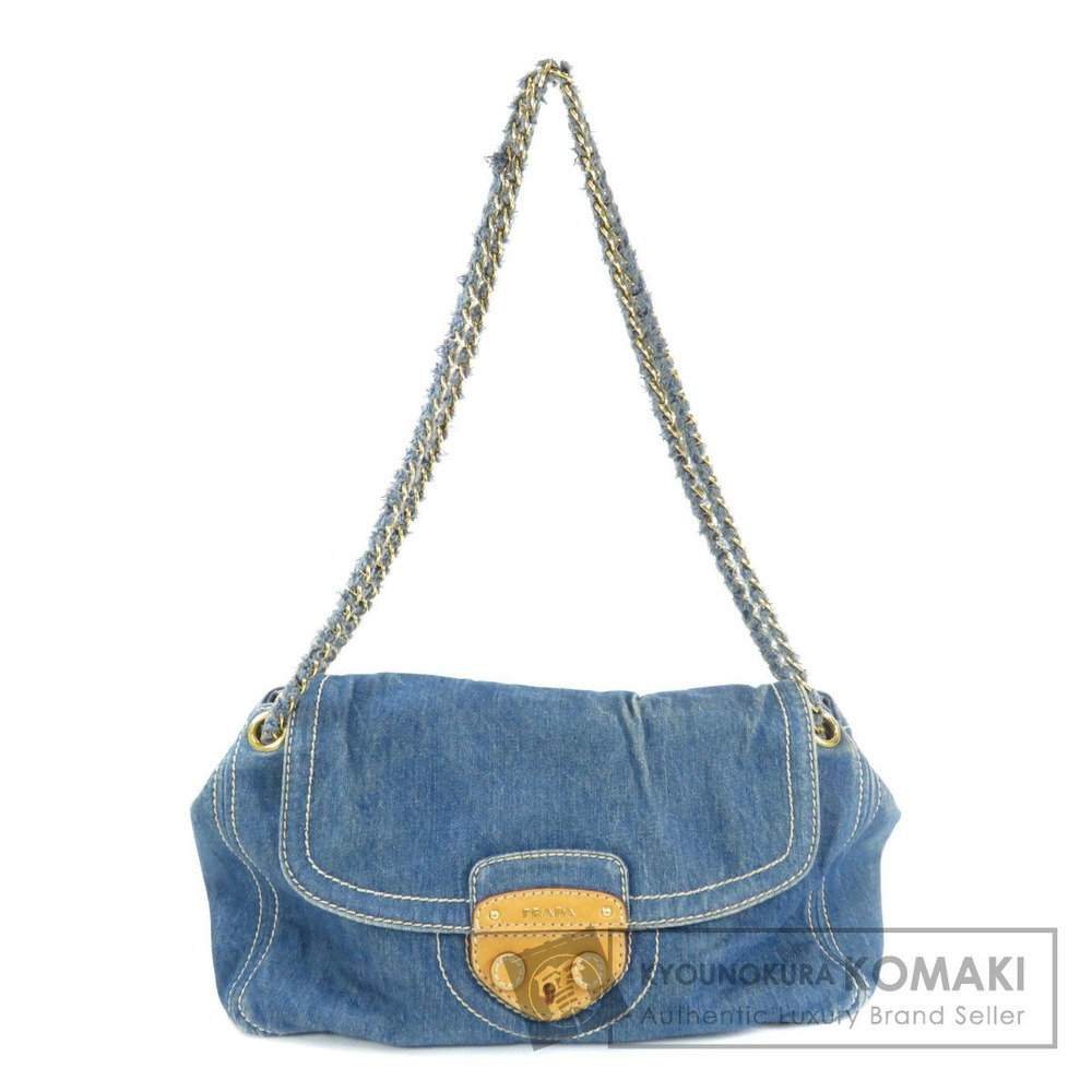 Prada Chain Shoulder Bag Denim